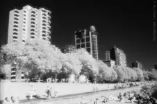 vancouver in IR b+w