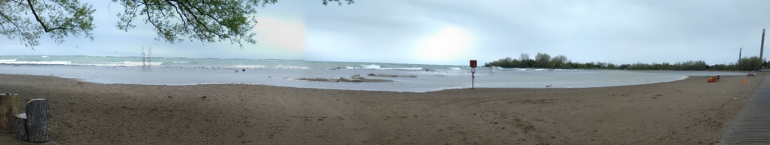 flooding on Woodbine beach, 2019