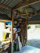 my-bike,-lashed-to-the-ceiling-of-a-garage