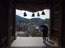 exiting-the-suwa-shrine-in-nagasaki