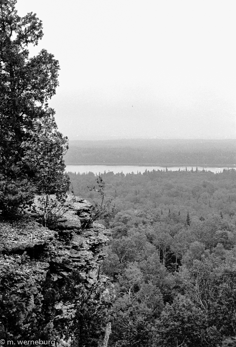 Manitoulin cliff, trees and water