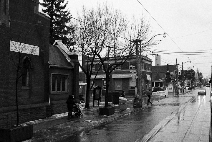 a rainy Toronto day in late winter