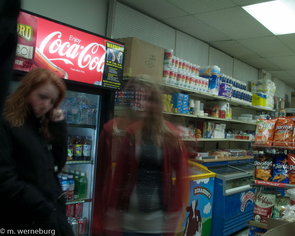 long exposure in a convenience store