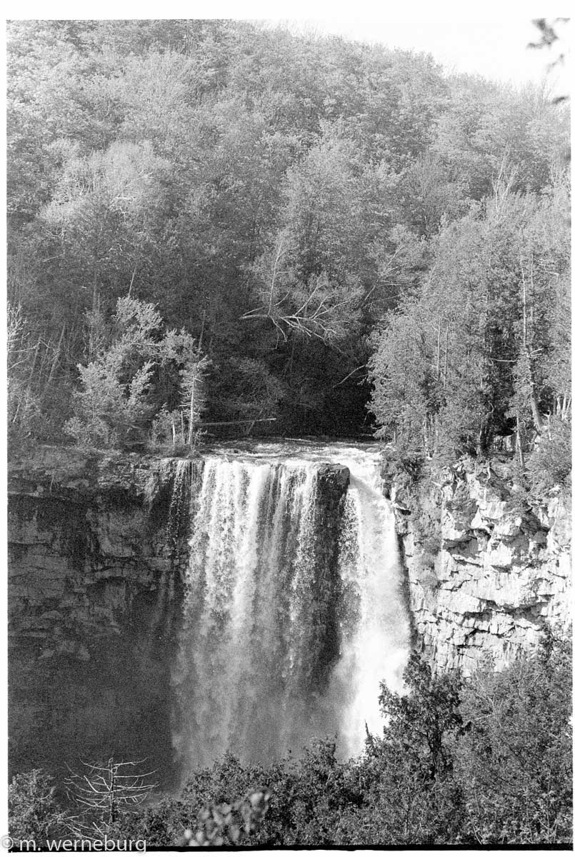 a secluded waterfall on the Niagara escarpment