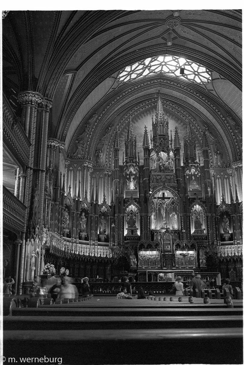 inside a magnificent Montreal cathedral