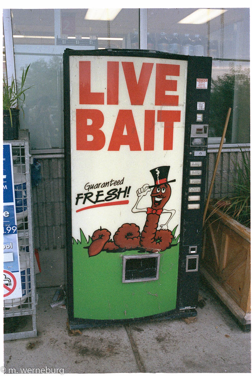 live bait in a vending machine