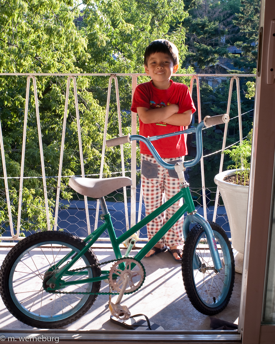 the boy's first bike