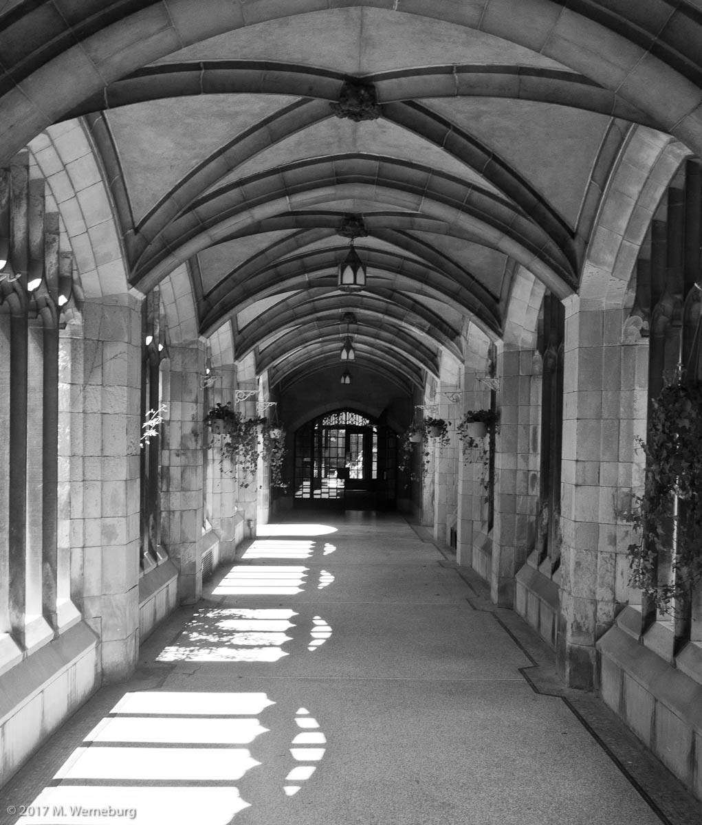 a hallway in late summer