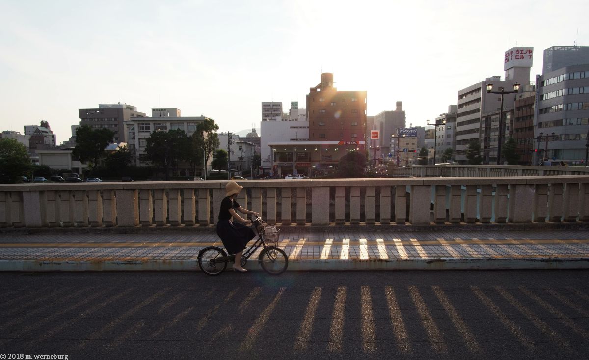 cycling at sundown, Hiroshima