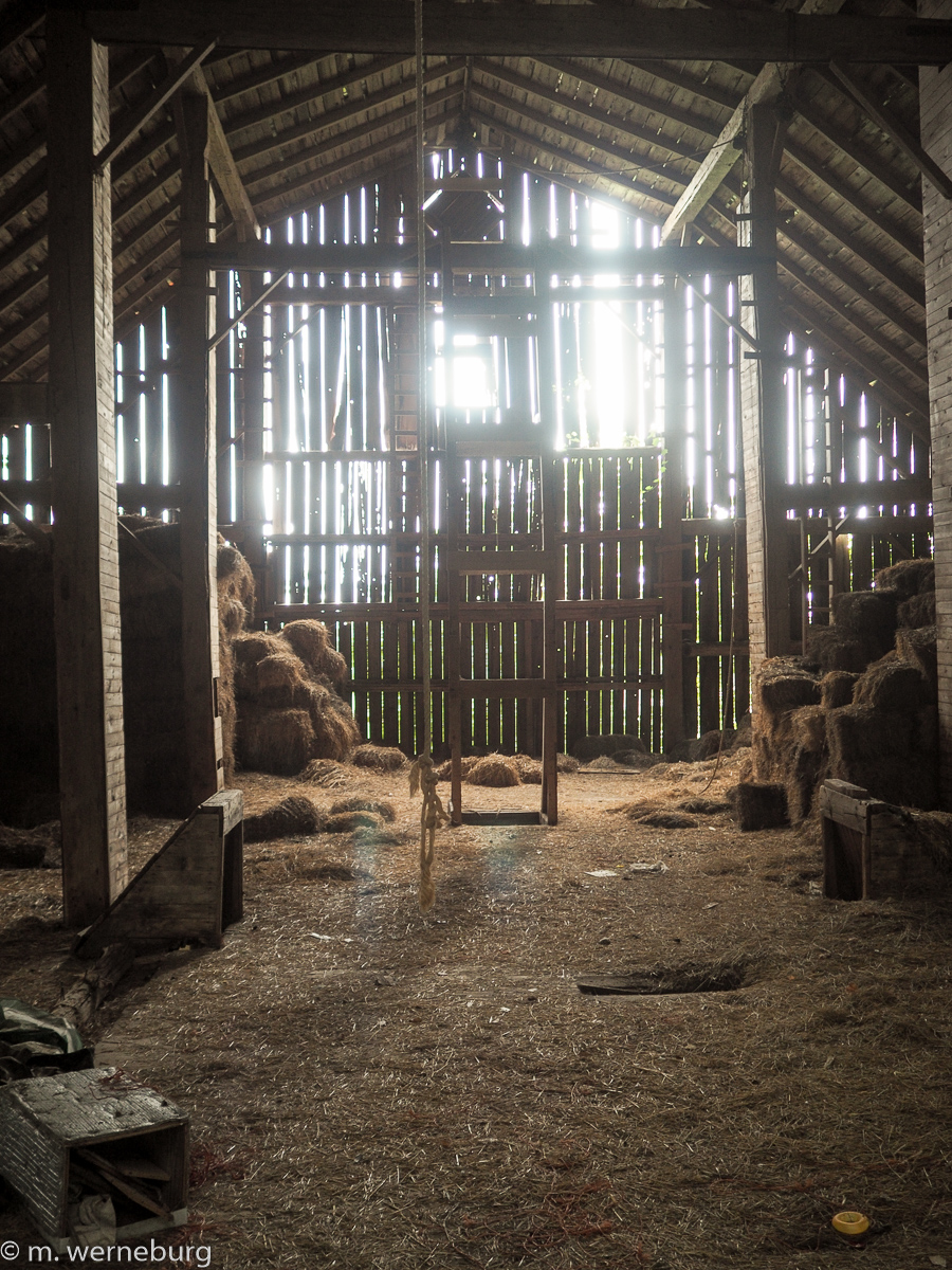 interior of a (very) old barn