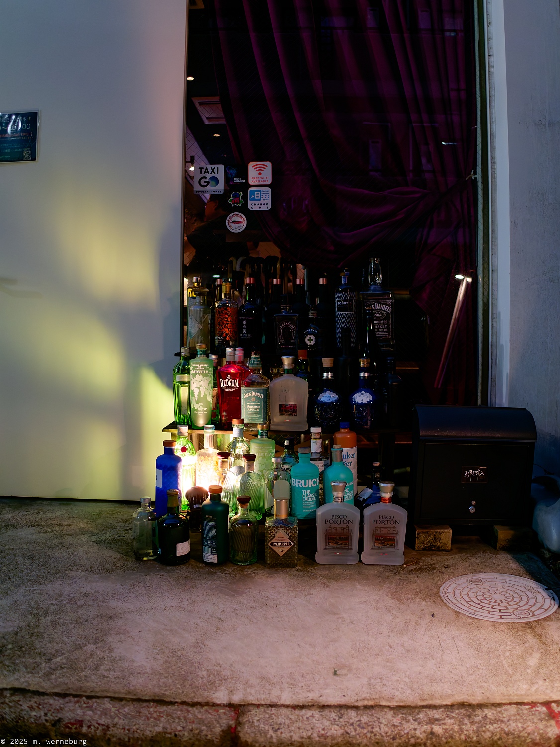 liquor bottles as decoration
