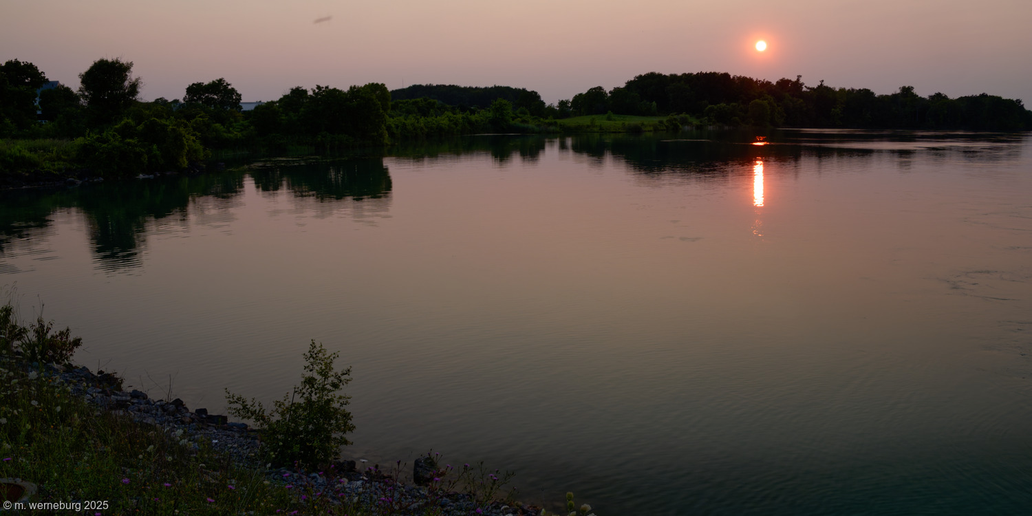 sunset over lake gibson