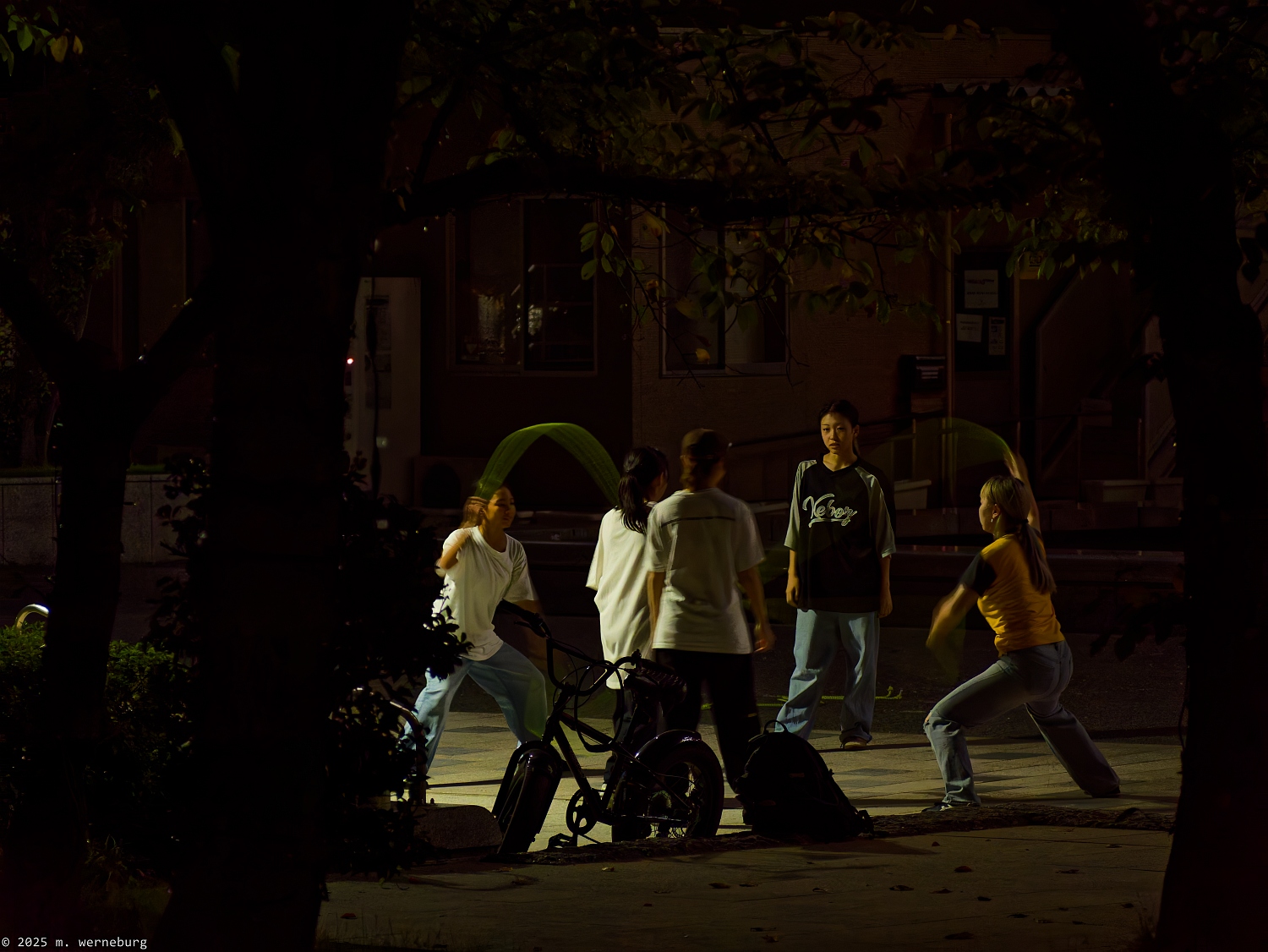 skipping rope at night