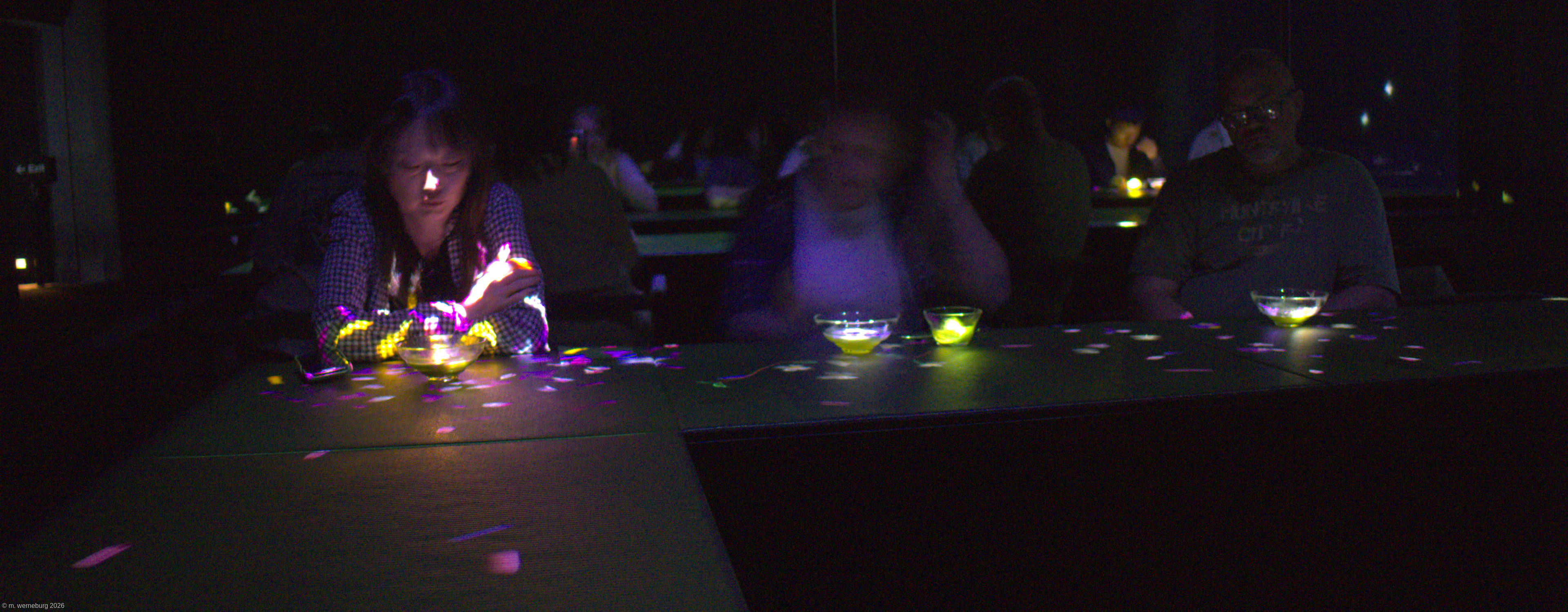 at the tea bar in teamlab Tokyo
