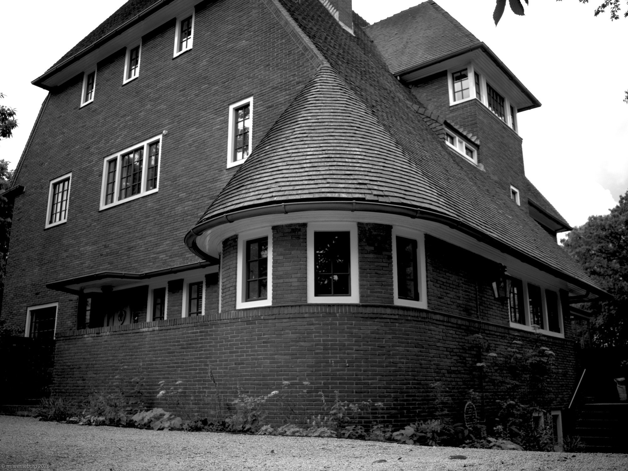 large roof many windows