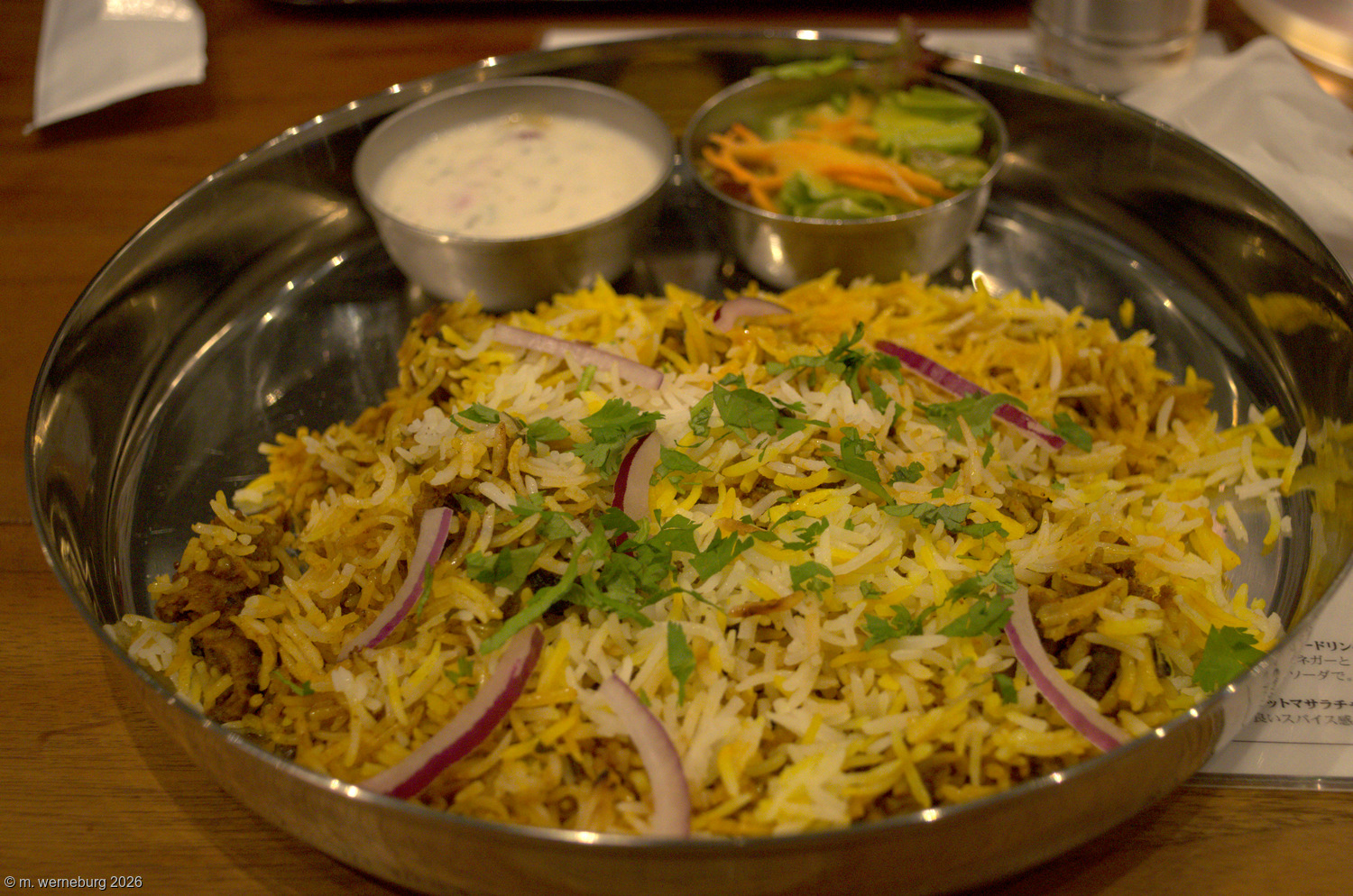 biryani lunch in a new building